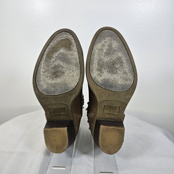 Brown Ankle Boots with Studded Detail - Picture 2 of 6